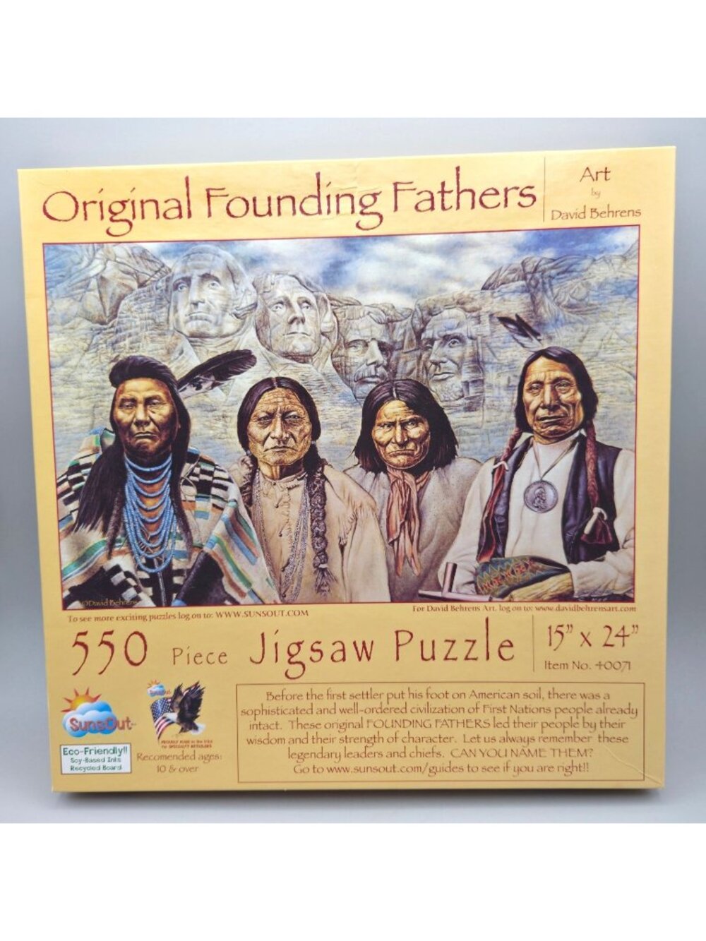 Original Founding Fathers Jigsaw Puzzle By SunsOut 550 Pc David Behrens Artwork